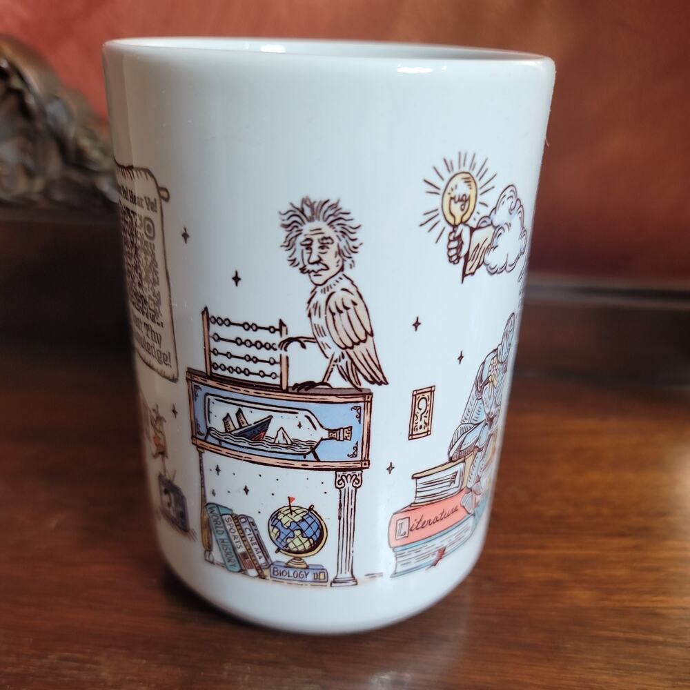 Uncommon Goods Trivia Every Day Interactive QR Mug NEW Dishwasher Safe